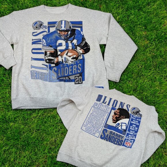 Nutmeg Mills Other - Vintage 90s Barry Sanders‎ Nutmeg Mills Detroit Lions NFL Crewneck Sweatshirt
